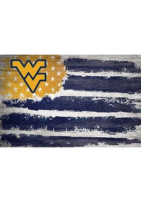 West Virginia Mountaineers Flag 17x26 Sign - Blue