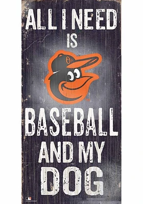 Baltimore Orioles Baseball and My Dog Sign - Orange