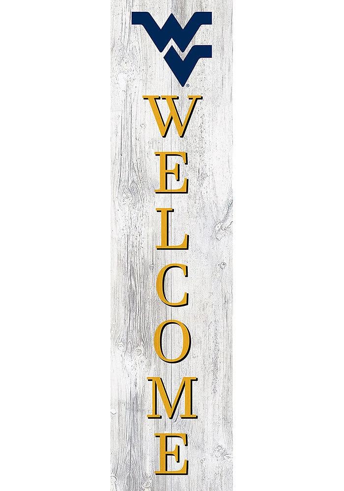 West Virginia Mountaineers 48 Inch Welcome Leaner Sign - Blue