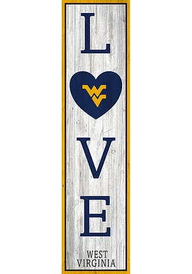 West Virginia Mountaineers 48 Inch Love Leaner Sign - Blue