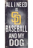 San Diego Padres Baseball and My Dog Sign - Brown