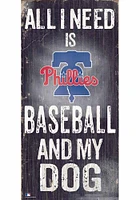 Philadelphia Phillies Baseball and My Dog Sign - Red