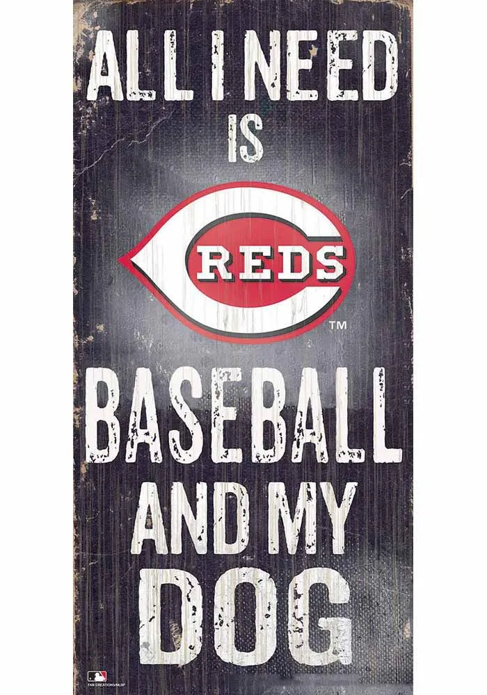 Cincinnati Reds Baseball and My Dog Sign