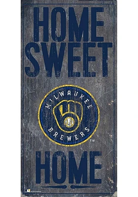 Milwaukee Brewers Home Sweet Home Sign - Navy Blue