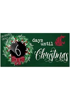 Washington State Cougars Chalk Christmas Countdown Sign - Red