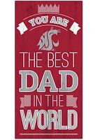 Washington State Cougars Best Dad in the World Sign - Red