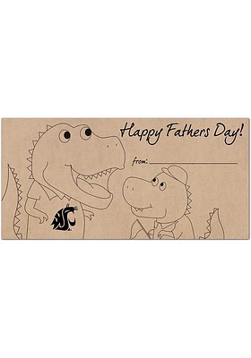 Washington State Cougars Fathers Day Coloring Sign - Red