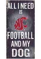Washington State Cougars Football and My Dog Sign - Red