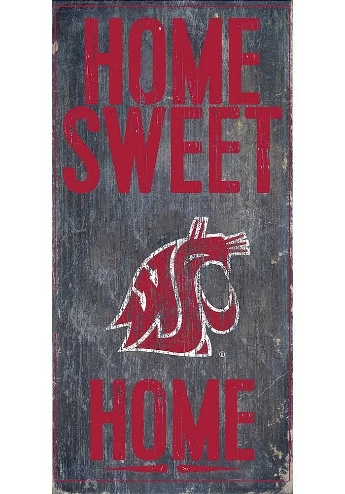 Washington State Cougars Home Sweet Home Sign - Red