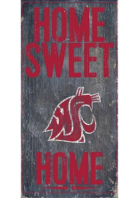 Washington State Cougars Home Sweet Home Sign - Red