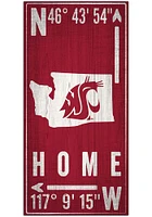 Washington State Cougars Coordinate Sign - Red