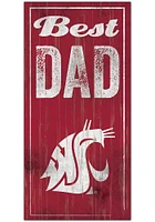 Washington State Cougars Best Dad Sign - Red