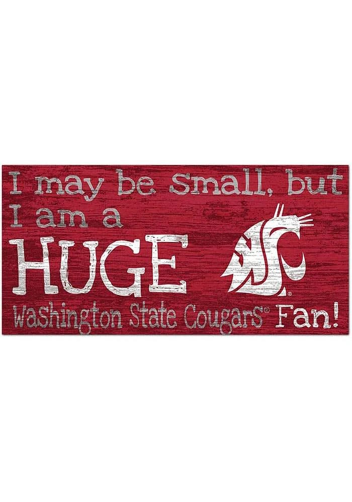 Washington State Cougars Huge Fan Sign - Red