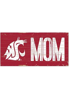 Washington State Cougars MOM Sign - Red