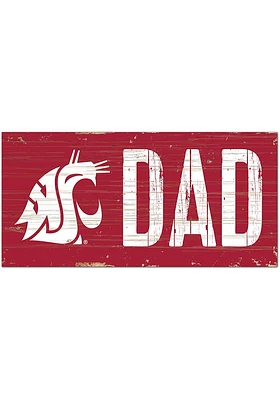 Washington State Cougars DAD Sign - Red
