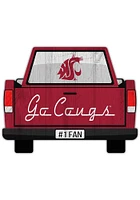 Washington State Cougars Truck Back Cutout Sign - Red