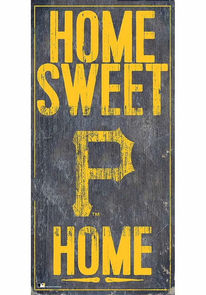 Pittsburgh Pirates Home Sweet Home Sign - Black