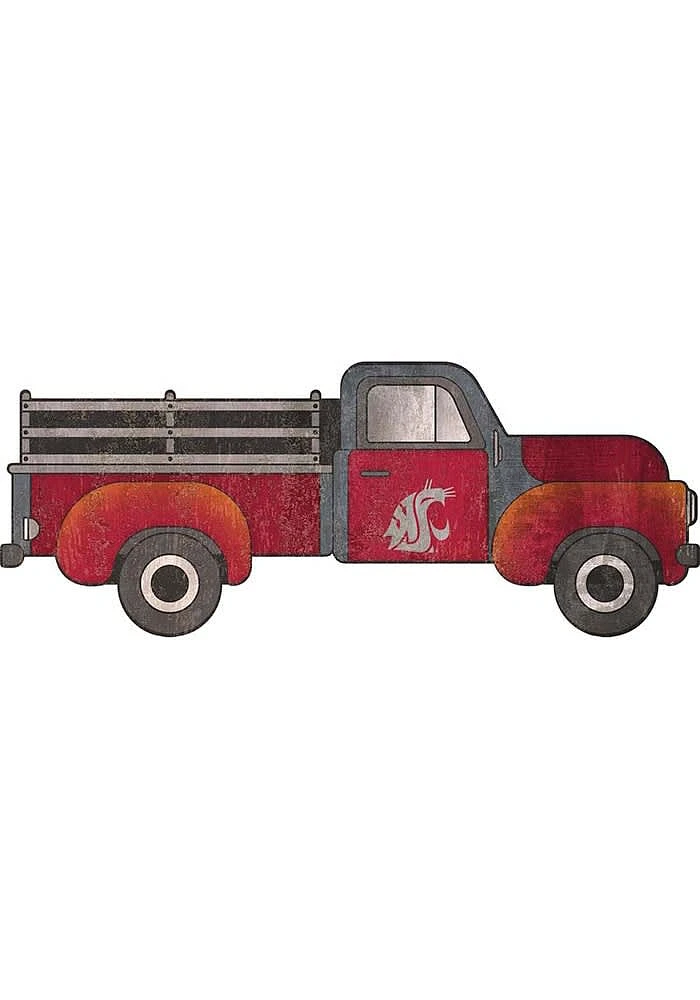 Washington State Cougars 15 Inch Truck Sign - Red