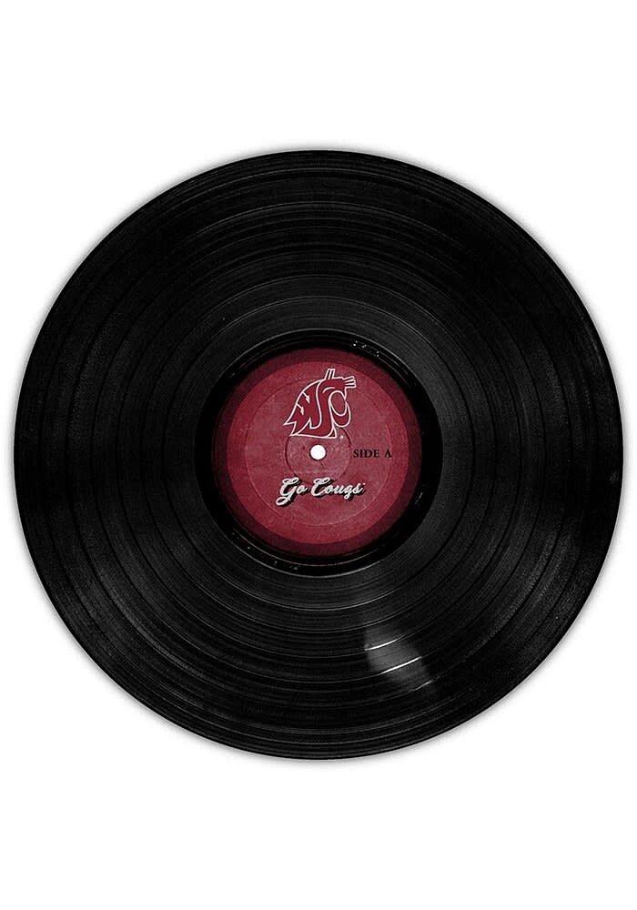 Washington State Cougars 12 Inch Vinyl Circle Sign - Red