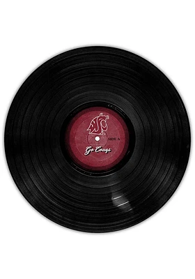 Washington State Cougars 12 Inch Vinyl Circle Sign - Red