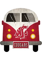 Washington State Cougars Team Bus Sign - Red