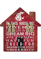 Washington State Cougars 12 inch House Sign - Red