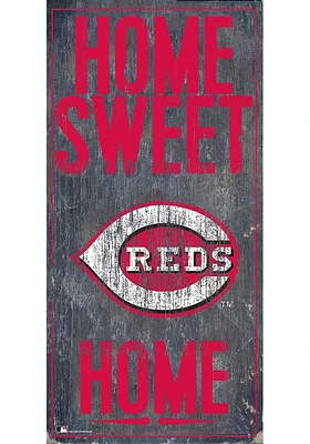 Cincinnati Reds Home Sweet Home Sign - Red