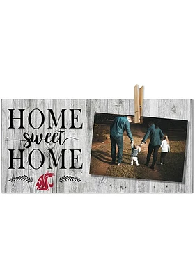 Washington State Cougars Home Sweet Home Clothespin Picture Frame - Red