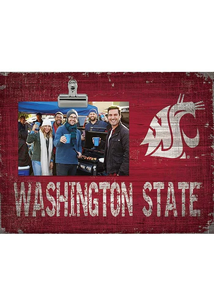 Washington State Cougars Team Clip Picture Frame - Red