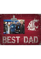 Washington State Cougars Best Dad Clip Picture Frame - Red