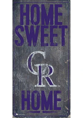 Colorado Rockies Home Sweet Home Sign - Purple
