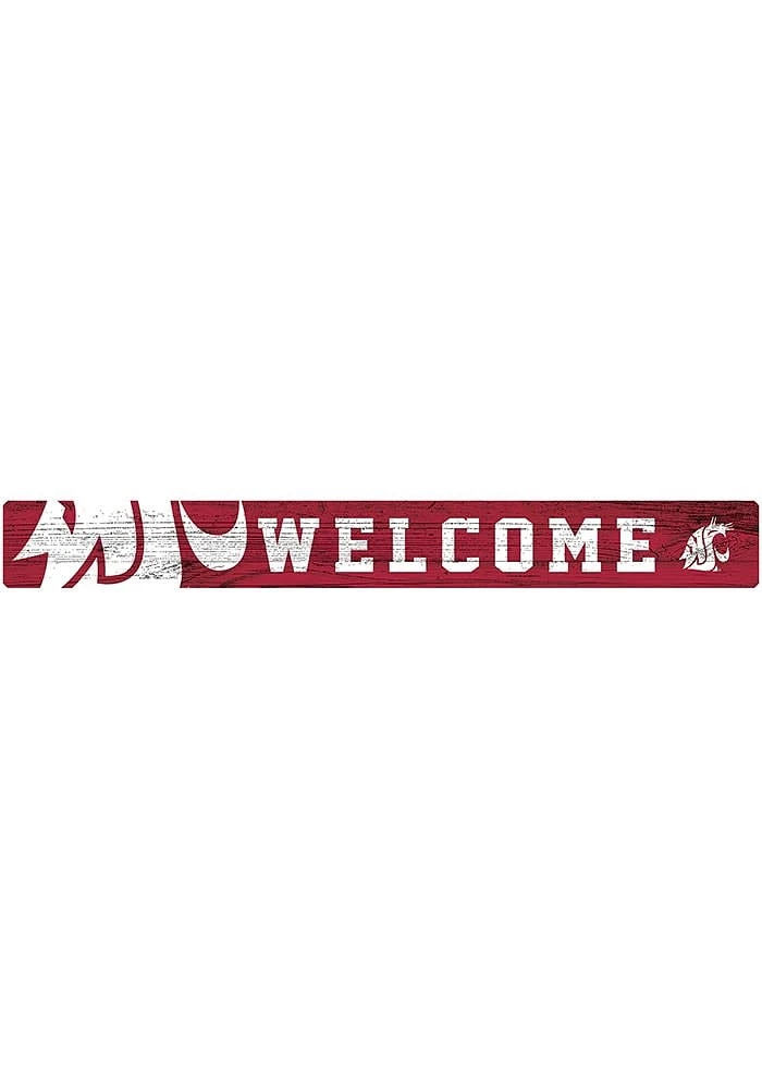 Washington State Cougars Welcome Strip Sign - Red