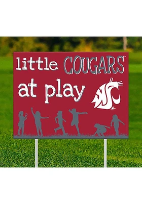 Washington State Cougars Little Fans at Play Yard Sign - Red