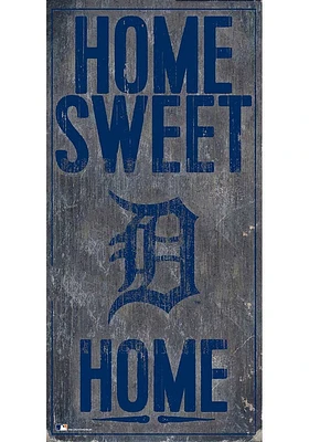 Detroit Tigers Home Sweet Home Sign - Navy Blue