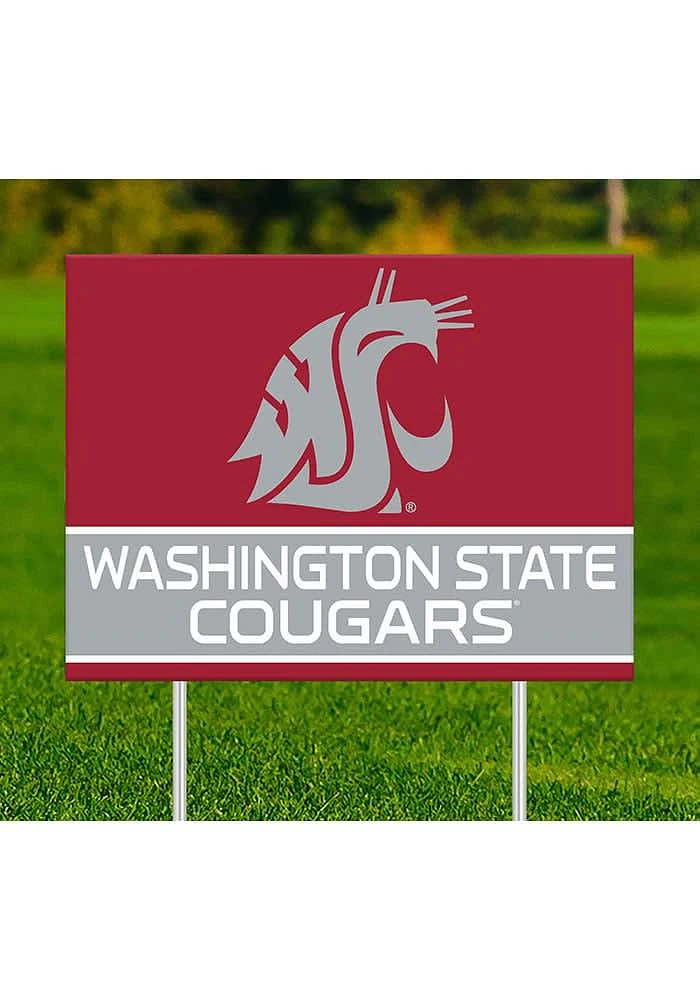 Washington State Cougars Team Yard Sign - Red