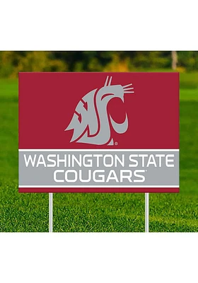 Washington State Cougars Team Yard Sign - Red