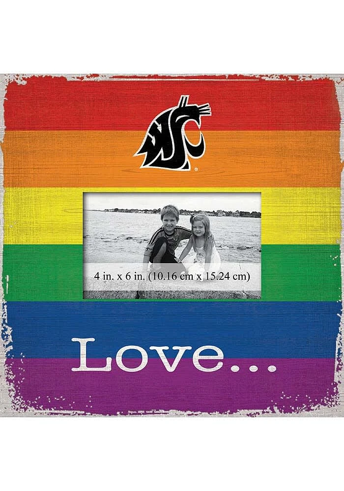 Washington State Cougars Love Pride Picture Frame - Red