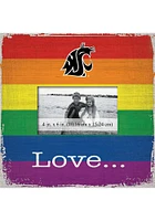 Washington State Cougars Love Pride Picture Frame - Red