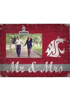 Washington State Cougars Mr and Mrs Clip Picture Frame - Red