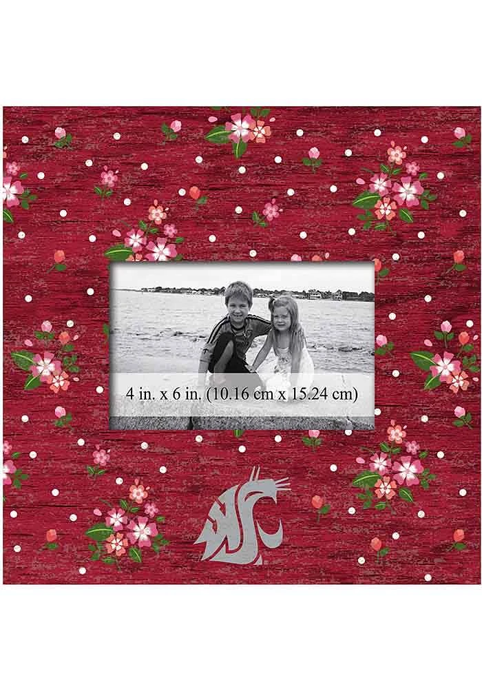 Washington State Cougars Floral Picture Frame - Red
