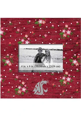 Washington State Cougars Floral Picture Frame - Red