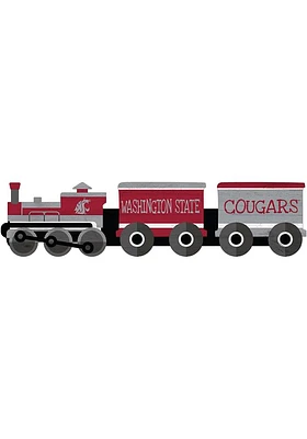 Washington State Cougars Train Cutout Sign - Red