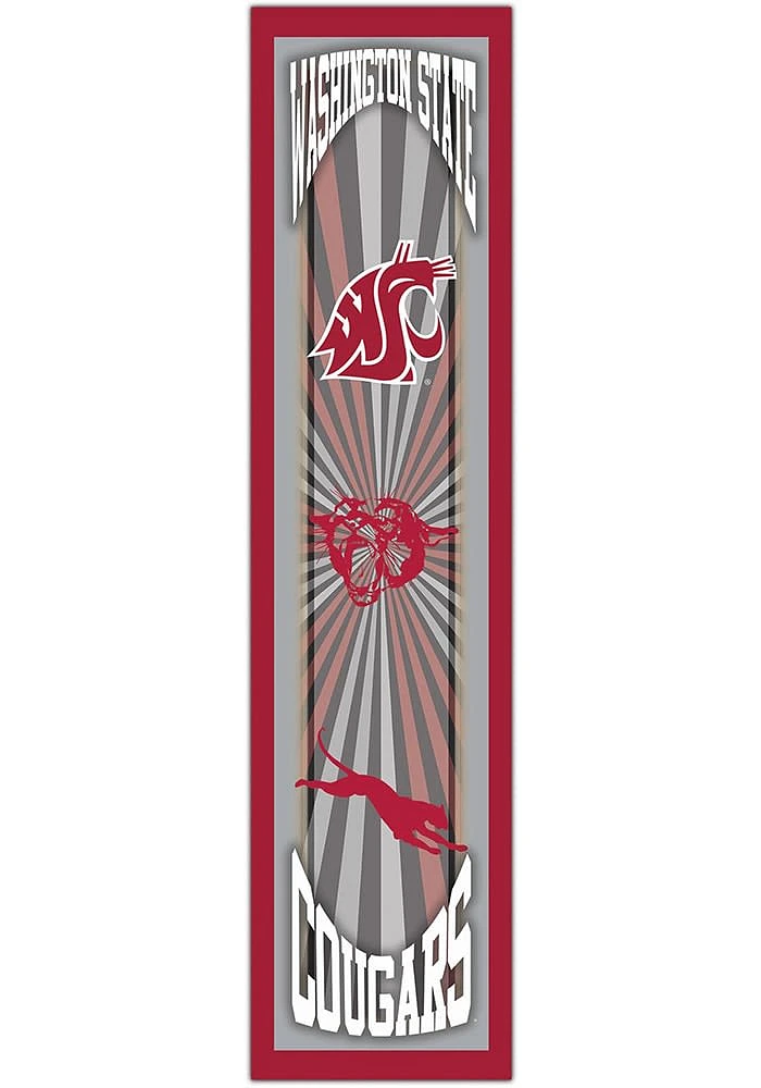Washington State Cougars Throwback Sign - Red