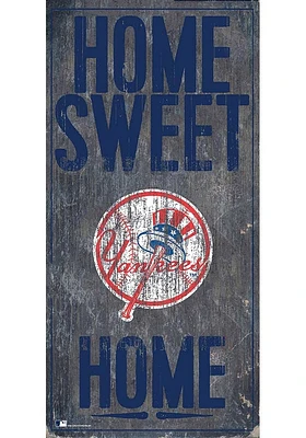 New York Yankees Home Sweet Home Sign - Blue