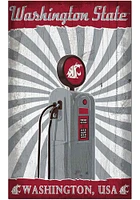 Washington State Cougars Retro Pump Location Sign - Red