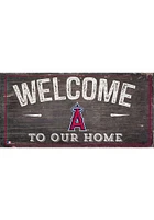 Los Angeles Angels Welcome Distressed Sign - Red