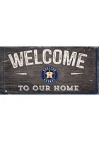 Houston Astros Welcome Distressed Sign - Navy Blue