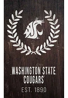 Washington State Cougars Laurel Wreath Sign - Red