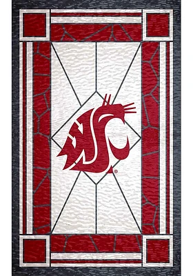 Washington State Cougars Stained Glass Sign - Red