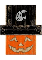 Washington State Cougars Pumpkin Head Sign - Red